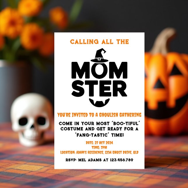 Momster Halloween-Party Einladung | Spooky Fun (Momster Halloween Party Invitation - Spooky Fun )