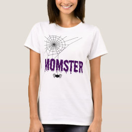 Momster Lila Driving Schriftart Spider Web T-Shirt