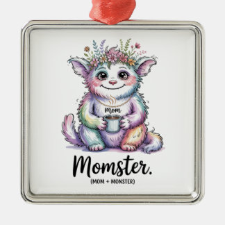 Momster. (Mom + Monster) Ornament Aus Metall