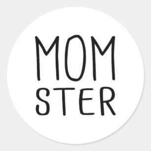 Momster-Paar-Halloween-Kostüm-Shirt Runder Aufkleber
