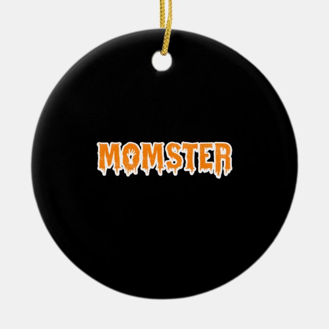 Momster T - Shirt Funny Mama Halloween Kostüm Keramik Ornament (Vorne)