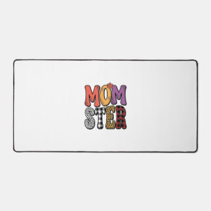 Momster Vintage-Mama-Leopard-Kariert-Typografie-De Schreibtischunterlage