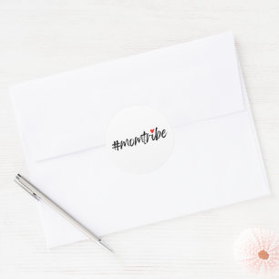 #MomTribe Moderne Mutterschaft Skript Muttertag Runder Aufkleber