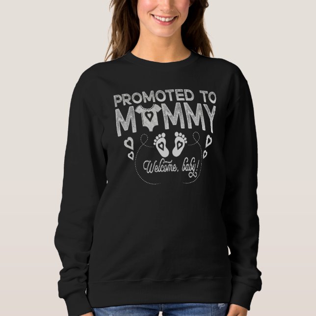MOMY zur ersten Mama der Junge Mutter befördert Sweatshirt (Vorderseite)
