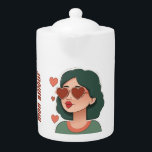 Mon Amour<br><div class="desc">Dieses Design bietet eine einfache, aber romantische Art, "meine Liebe" - "mon amour" zu sagen. Es enthält eine Darstellung einer Frau mit Herz und einen anpassbaren Standard-Text "mon amour".</div>