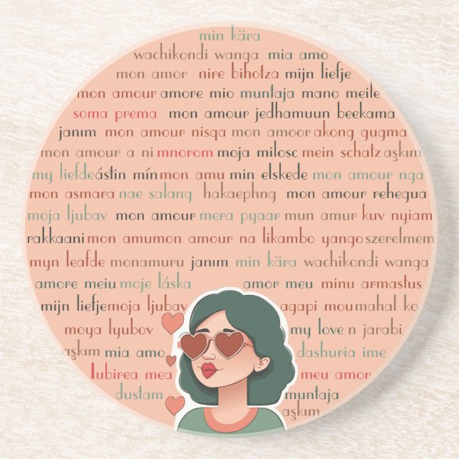 Mon Amour Getränkeuntersetzer (Vorne)