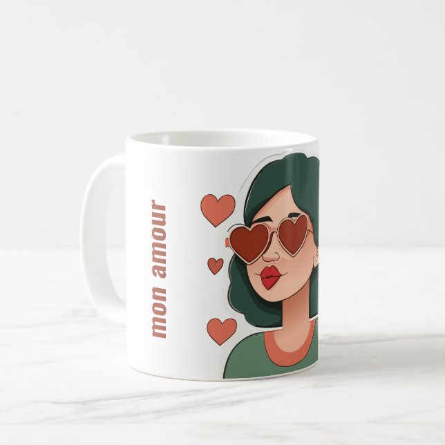 Mon Amour Kaffeetasse (Vorderseite Links)