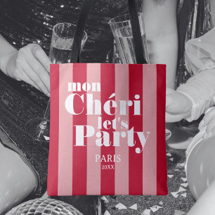 Mon Cherie Let's Party Cherry Red Bold Stripe