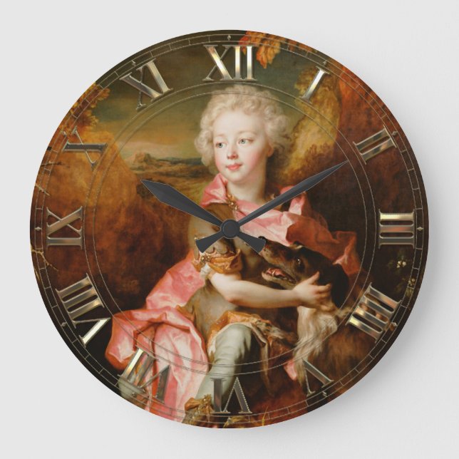 Mon Chien Préféré Große Wanduhr (Vorderseite)