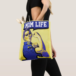 MON LIFE ROSIE DEN RIVETER TOTE BAG PURT