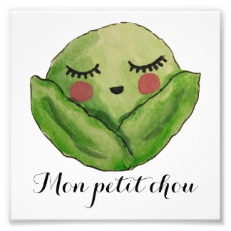 Mon Petit Chou Cabbage Print Fotodruck