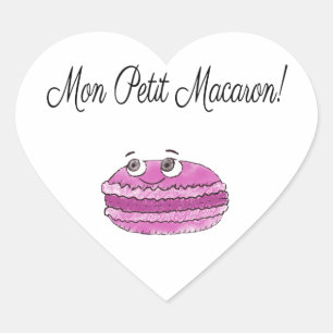 Mon Petit Macaron Herz-Aufkleber