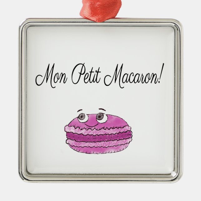 Mon Petit Macaron Ornament Aus Metall (Vorne)