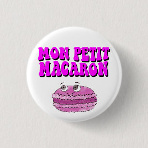 Mon Petit Macaron Retro Groovy Text Button