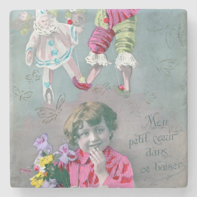 Mon petite coeur dans ce baiser steinuntersetzer (Vorderseite)