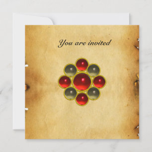 MON Ruby-Pergament Einladung