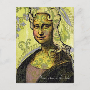 Mona ging zum Salon Postkarte