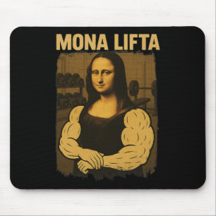 Mona Lifta Gym Workout Lustig Mona Lisa Fitness Vi Mousepad