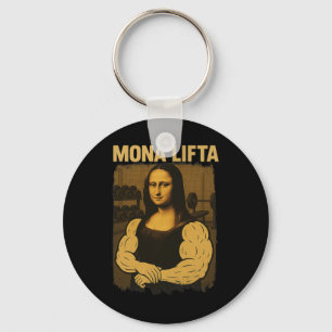 Mona Lifta Gym Workout Lustiges Mona Lisa Fitness Schlüsselanhänger