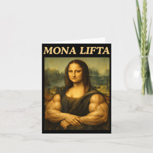Mona Lifta Lustige Mona Lisa beim Krafttraining Ge Karte