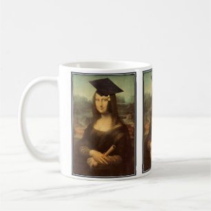 Mona Lisa Abschluss-Graduiertenmütze Kaffeetasse