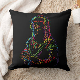 Mona Lisa Abstrakt Kissen