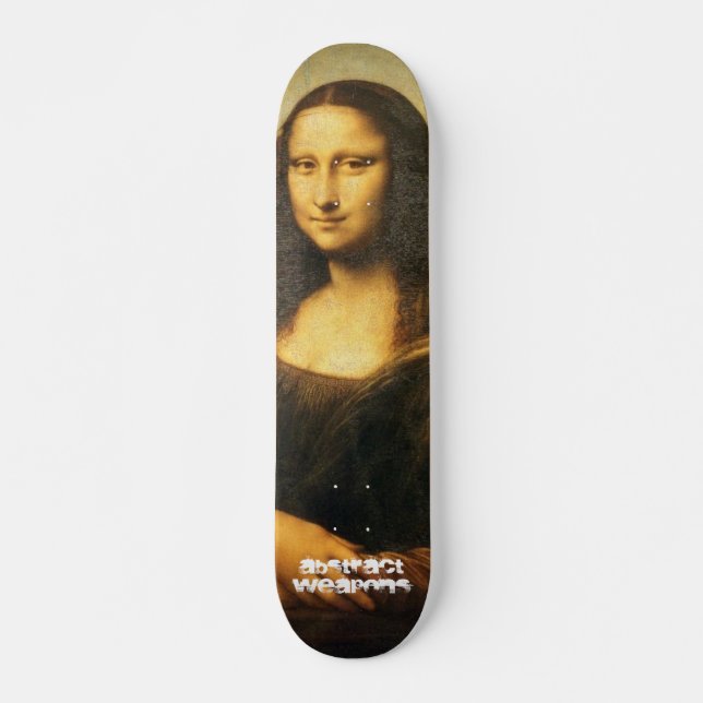 Mona Lisa, abstrakte Waffen Skateboard (Vorne)