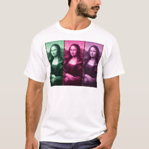 Mona Lisa Animal Print Green Pink Lila T-Shirt