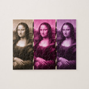 Mona Lisa Animal Print Lila Pink Chocolate Puzzle