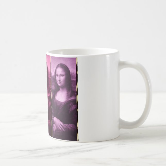 Mona Lisa Animal Print Lila Pink Chocolate Tasse (Rechts)