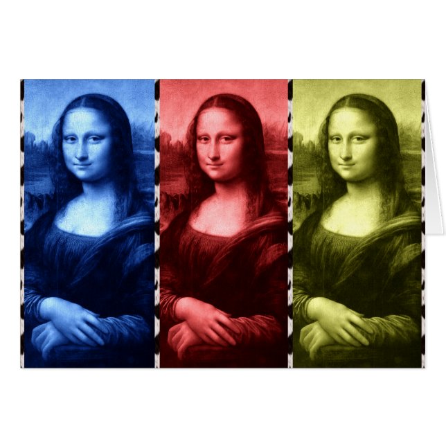 Mona Lisa Animal Print Primary Colors (Vorderseite (Horizontal))