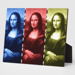 Mona Lisa Animal Print Primary Colors Fotoplatte