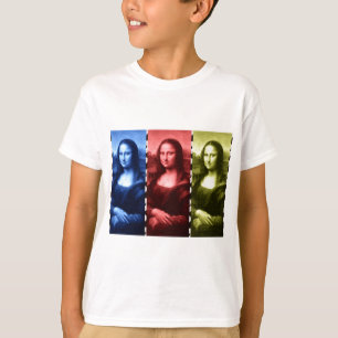Mona Lisa Animal Print Primary Colors T-Shirt