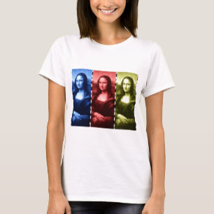 Mona Lisa Animal Print Primary Colors T-Shirt