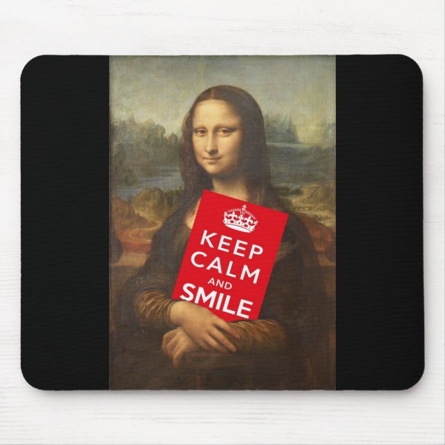 Mona Lisa Behielt Ruhe und Lächeln Mousepad (Vorne)