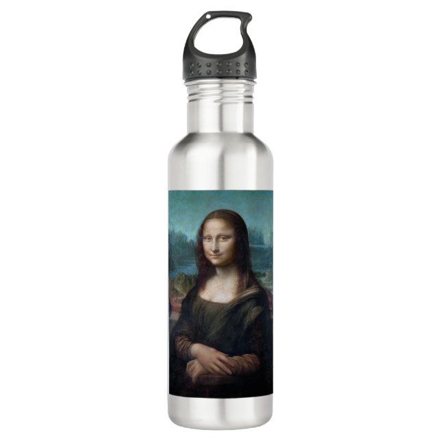 Mona Lisa Berühmte Visuelle Künste Leonardo da Vin Edelstahlflasche (Vorderseite)