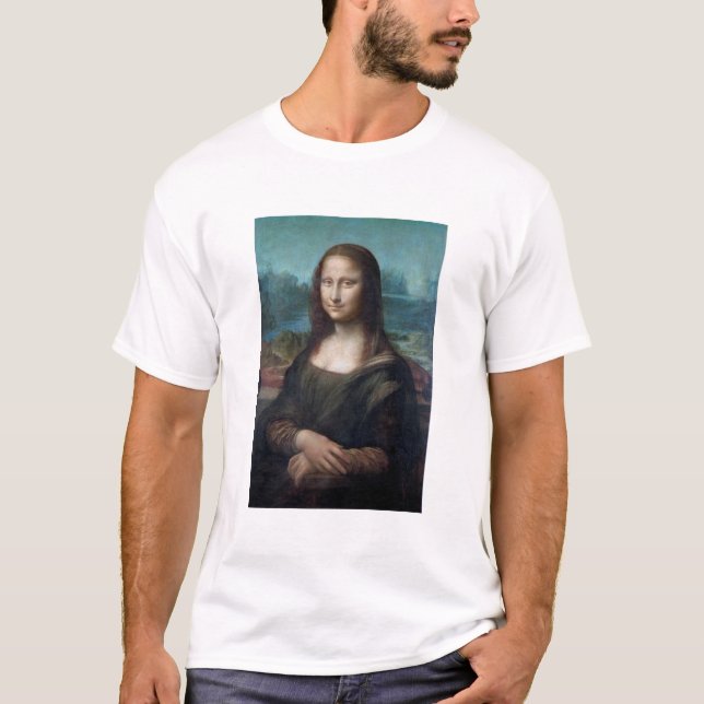 Mona Lisa Berühmte Visuelle Künste Leonardo da Vin T-Shirt (Vorderseite)