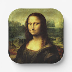 Mona Lisa, berühmtes Bild, Pappteller