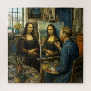 Mona Lisa besucht Vincent van Goghs Studio Puzzle