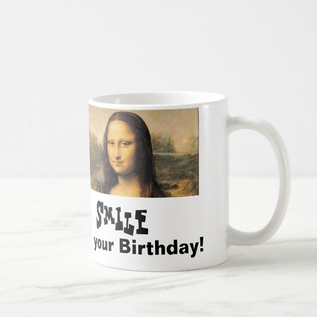 Mona Lisa Birthday Classic White Tasse (Rechts)
