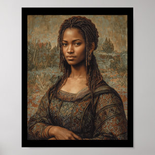 Mona Lisa Black Art Juneteentag Schwarzer Pride Wo Poster