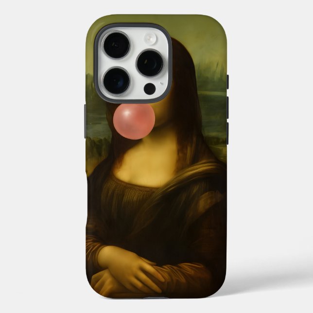 Mona Lisa Blase Pink Bubble Gum Case-Mate iPhone Hülle (Rückseite)