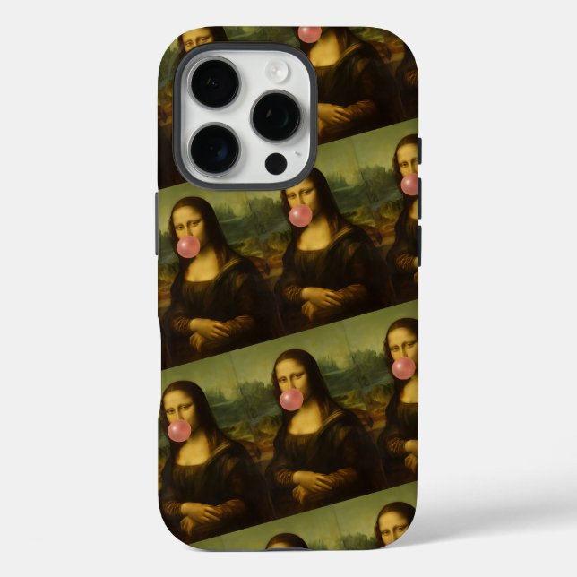 Mona Lisa Blase Pink Bubble Gum Case-Mate iPhone Hülle (Rückseite)