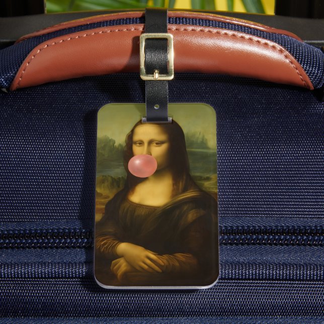 Mona Lisa Blase Pink Bubble Gum Gepäckanhänger (Vorderseite Insitu 2)
