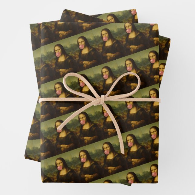 Mona Lisa Blase Pink Bubble Gum Geschenkpapier Set (Beispiel)