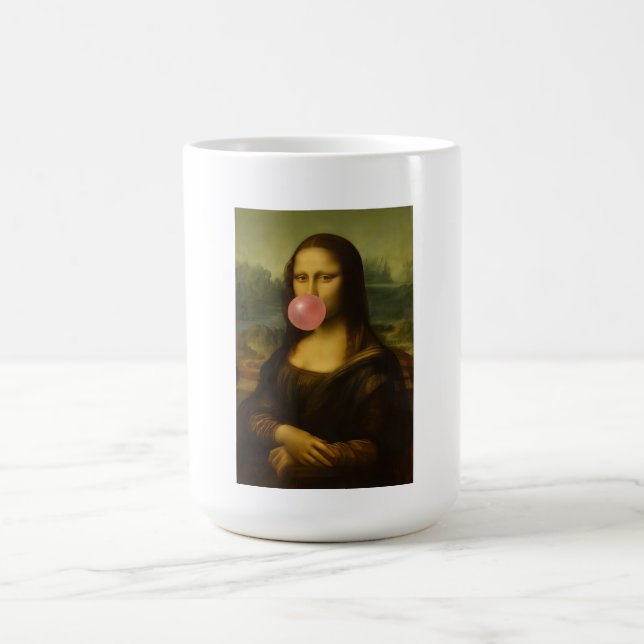 Mona Lisa Blase Pink Bubble Gum Kaffeetasse (Mittel)