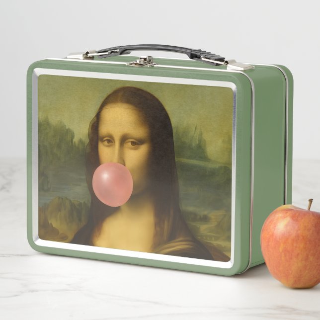Mona Lisa Blase Pink Bubble Gum Metall Brotdose (Beispiel)