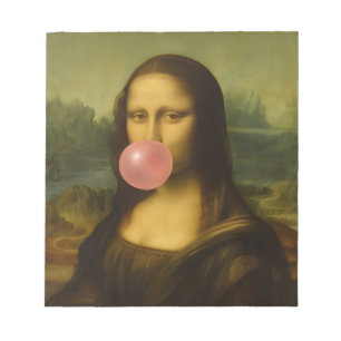 Mona Lisa Blase Pink Bubble Gum Notizblock