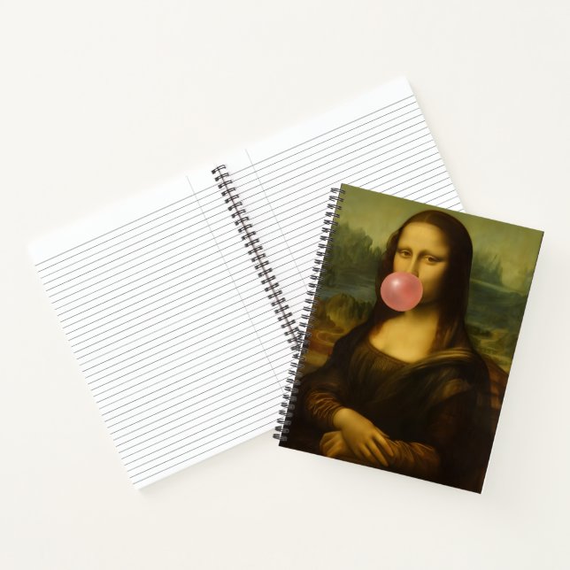 Mona Lisa Blase Pink Bubble Gum Notizbuch (Innenseite)