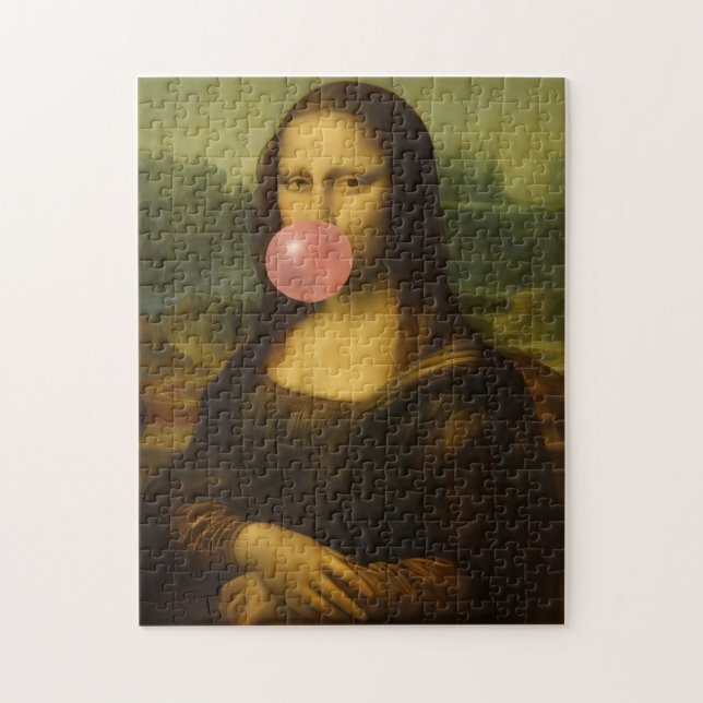 Mona Lisa Blase Pink Bubble Gum Puzzle (Vertikal)